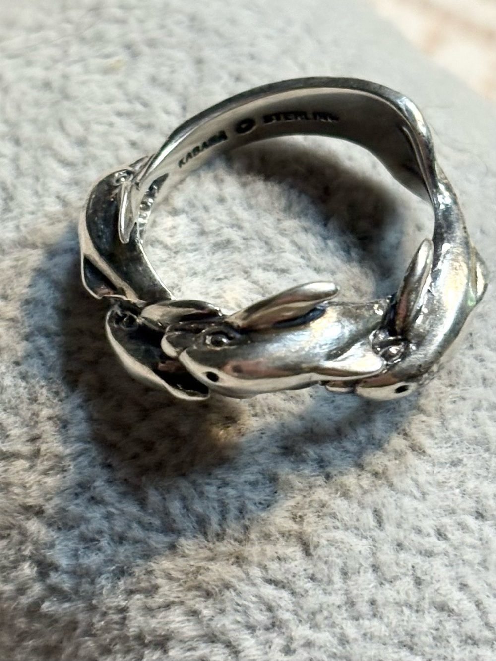 Kabana Sterling Silver Dolphin Pid Rings size 7 - Picture 2 of 10